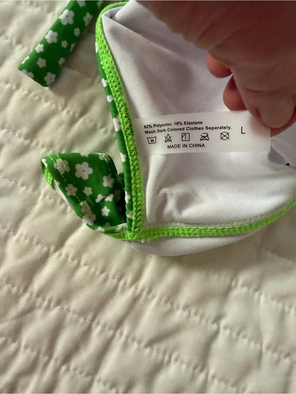 Green Floral Bikini Set with Matching Sarong